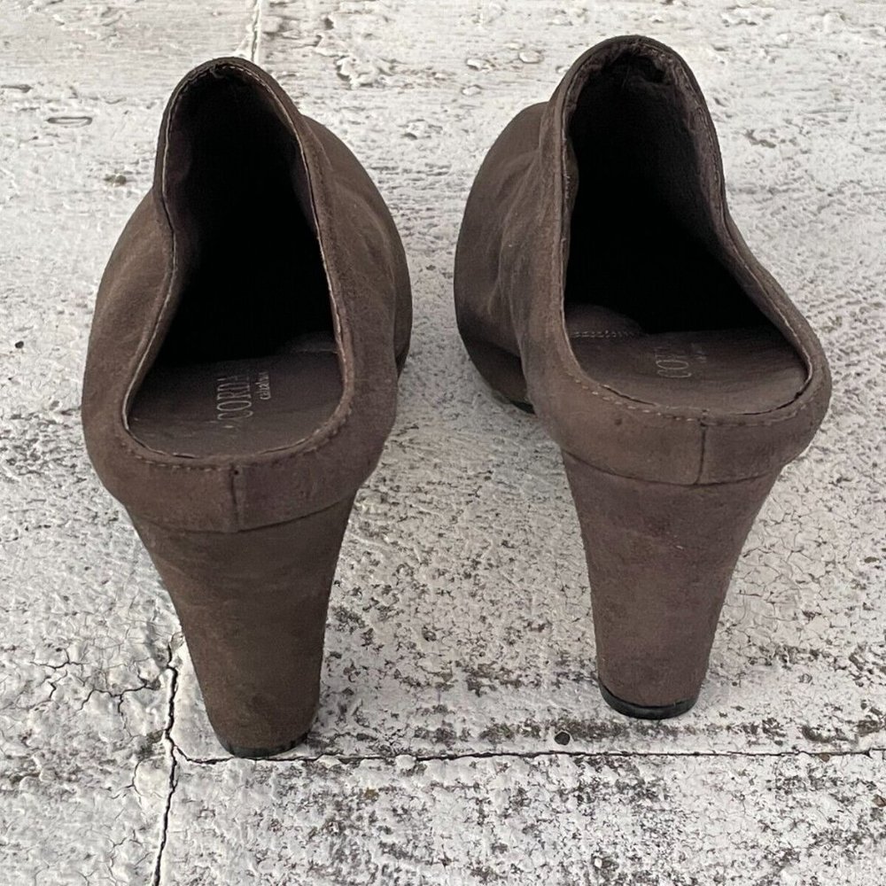 Cordani Calzature Women Mule Shoes Gray Suede Leather Heel Sandal Size 39.5 - Picture 5 of 11